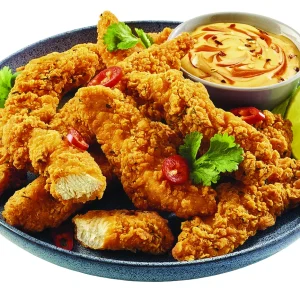 Tiras de pollo Red Thai Tyson - sugerencia de presentacion en plato