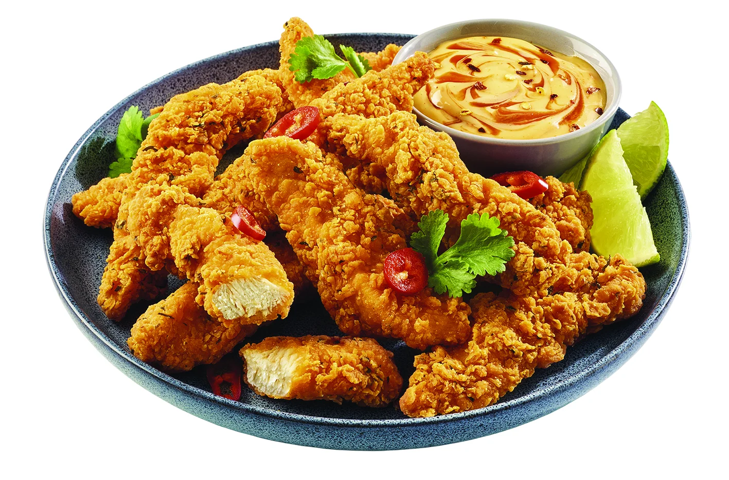 Tiras de pollo Red Thai Tyson - sugerencia de presentacion en plato